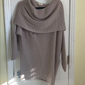 Tan/lavender/grey  Umgee cowl neck sweater